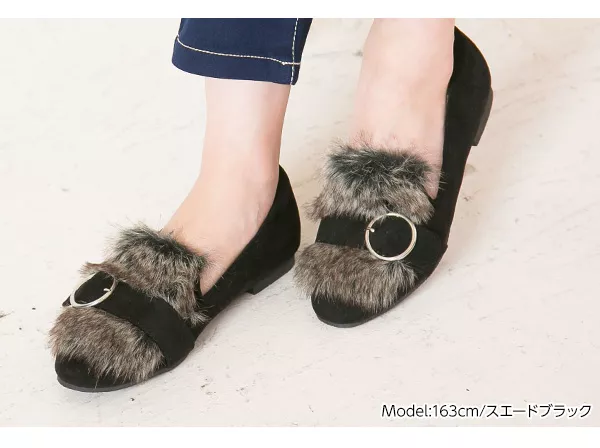 バックルベルトファーパンプス [I1676] - レディースファッション通販