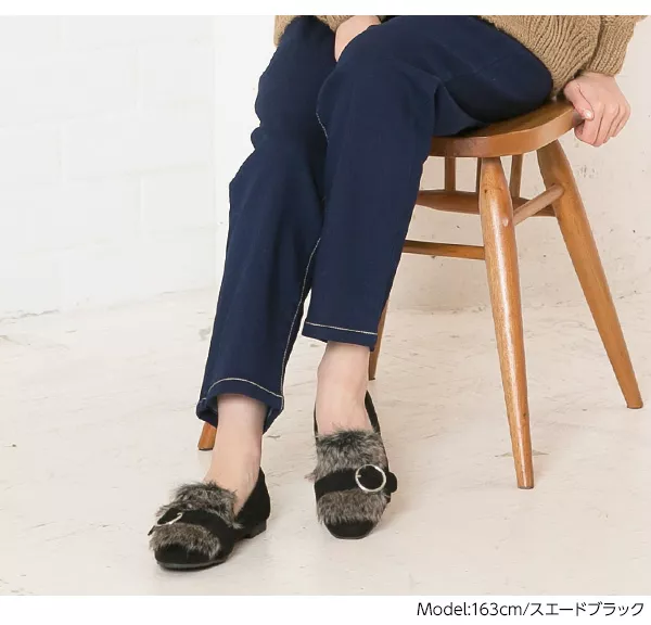 バックルベルトファーパンプス [I1676] - レディースファッション通販