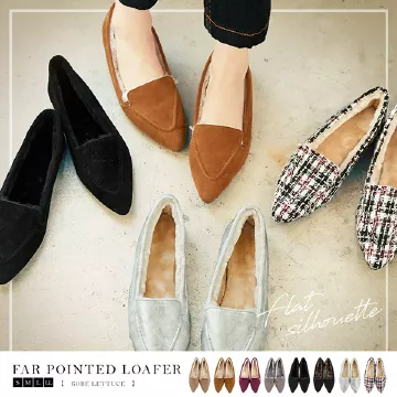 ファーポインテッドローファー [I1701]