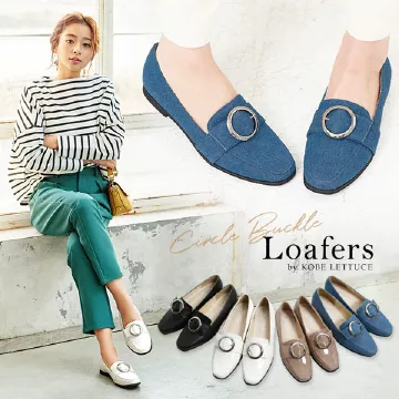 サークルバックルローファー [I1730]