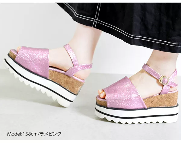プラットフォームラインサンダル [I1756]