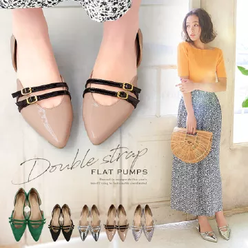 ダブルトゥストラップセパレートパンプス [I1765] - レディース