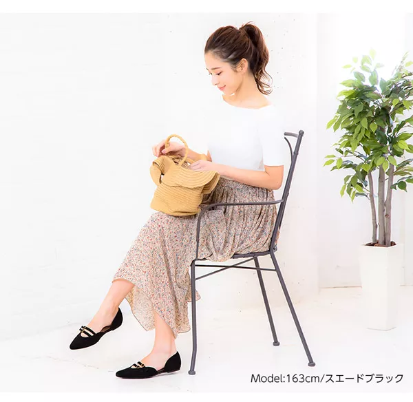 ダブルトゥストラップセパレートパンプス [I1765]