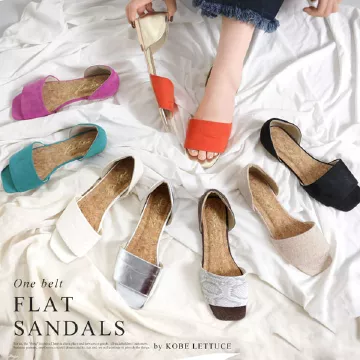 ワンベルトフラットサンダル [I1772]