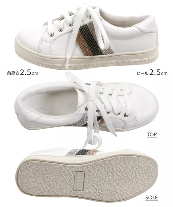 サイドラインストーンスニーカー [I1774] - レディースファッション
