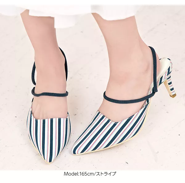 ストラップミュールヒール [I1804] - レディースファッション通販 神戸