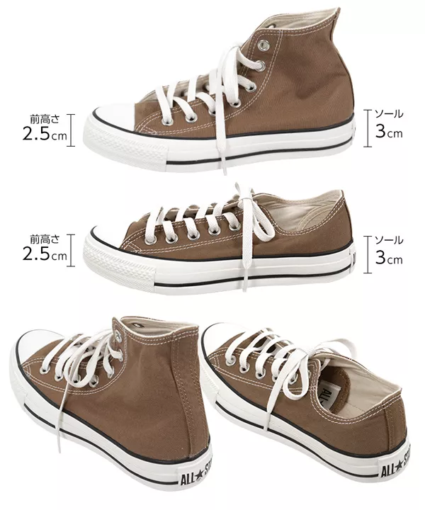コンバース ]ALLSTAR WASHEDCANVAS Hi&Lo [I1841] - レディース