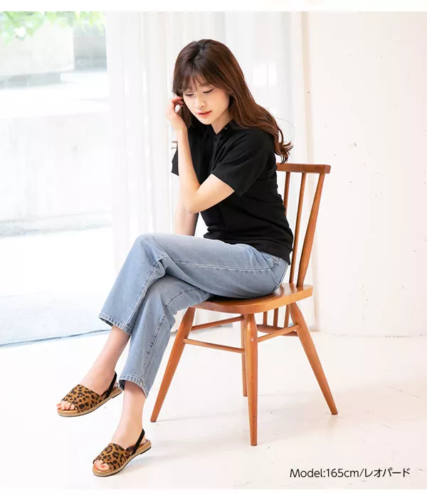 バックゴムジュートフラットサンダル [I1849] - レディース