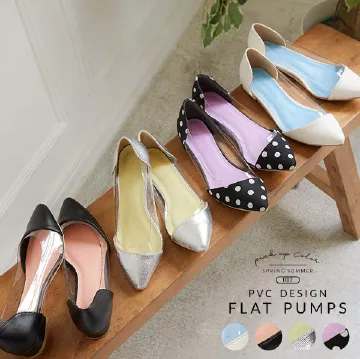 PVC切り替えパンプス [I1856]