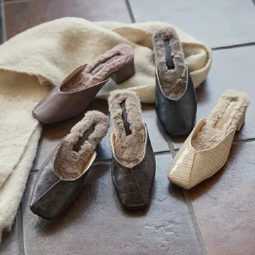 スクエアファーミュール [I1914] - レディースファッション通販 神戸