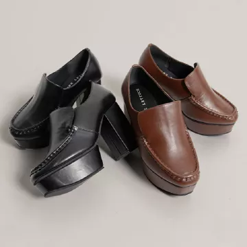 厚底ボリュームヒールローファー [I1916]