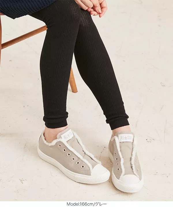 新品未使用　コンバース　オールスターライト　ボアスリップ OX グレー　24.5 コンバース CONVERSE オールスター ライト スリップ OX （グレー