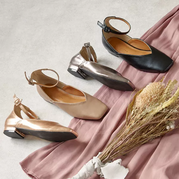 スクエアストラップパンプス [I1973] - レディースファッション通販