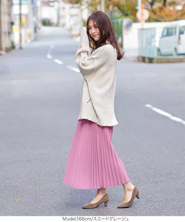 機能系ラウンドトゥパンプス5cmヒール [I94A] - レディース