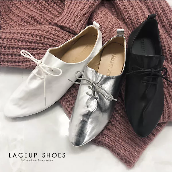 ソフトタッチレースアップシューズ [I2001] - レディースファッション