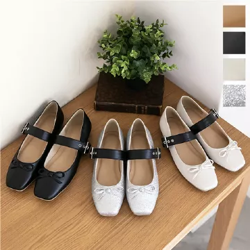 スクエア甲ストラップパンプス [I2014]