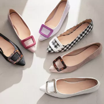 スクエアモチーフポインテッドパンプス [I2039]