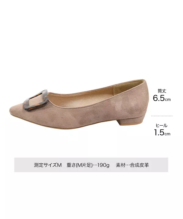 スクエアモチーフポインテッドパンプス [I2039]