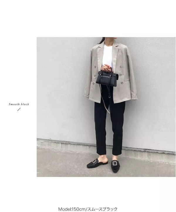 [ muuaさんコラボ ]スクエアバックルバブーシュ [I2071]