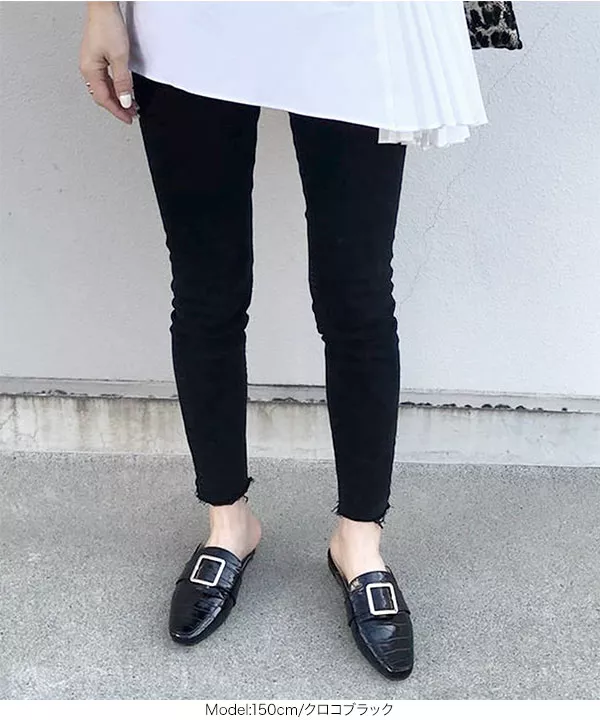 [ muuaさんコラボ ]スクエアバックルバブーシュ [I2071]