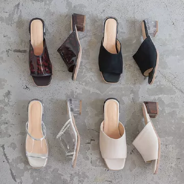 クリアヒールワンベルトサンダル [I2088]