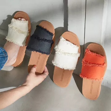 フリンジスクエアサンダル [I2154]