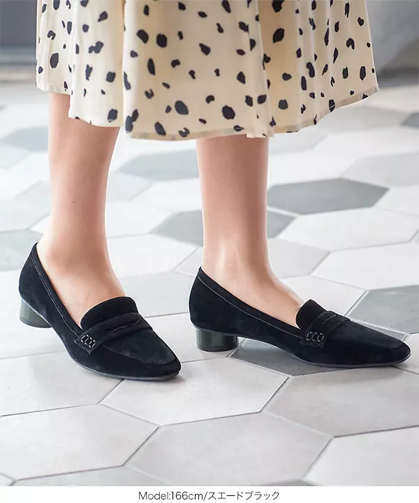 スクエアトゥヒールローファー [I2183] - レディースファッション通販