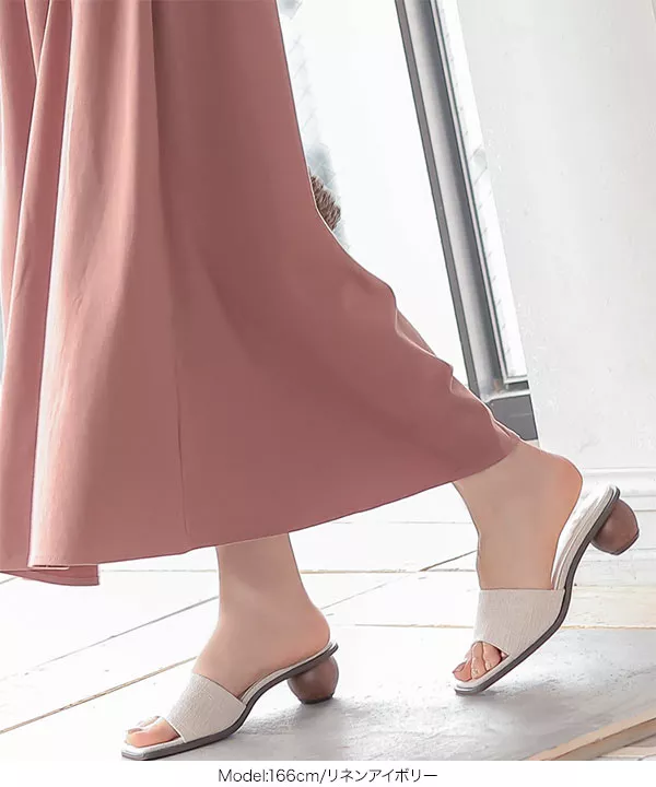 ボールヒールミュール [I2298] - レディースファッション通販 神戸