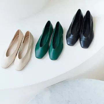 スクエアトゥソフトタッチパンプス [I2335]