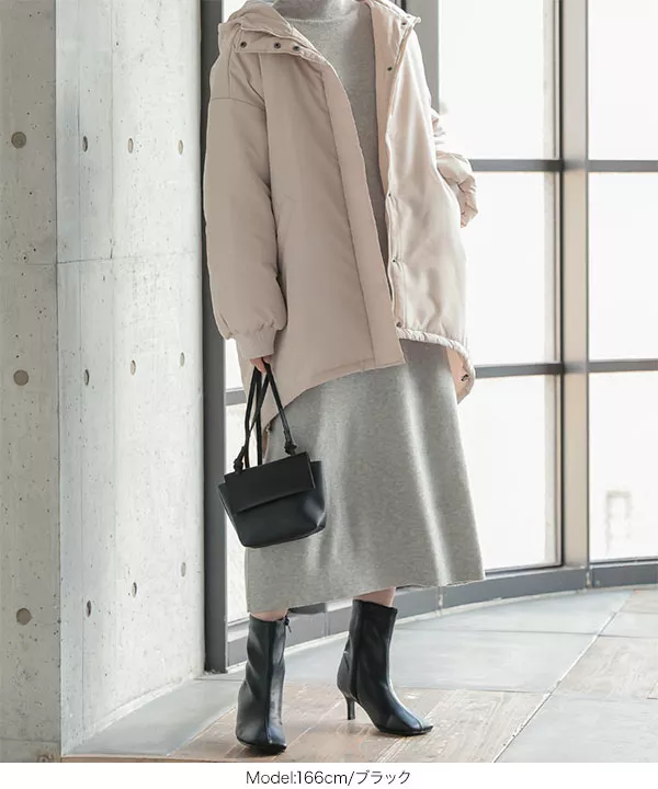 ワイドスクエアミドルヒールブーツ [I2379]