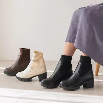 リブドッキングコンバットブーツ [I2383]