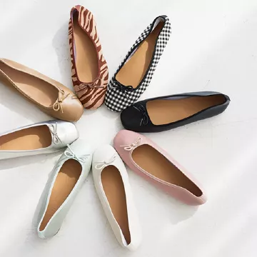 スクエアトゥバレエパンプス [I2401]