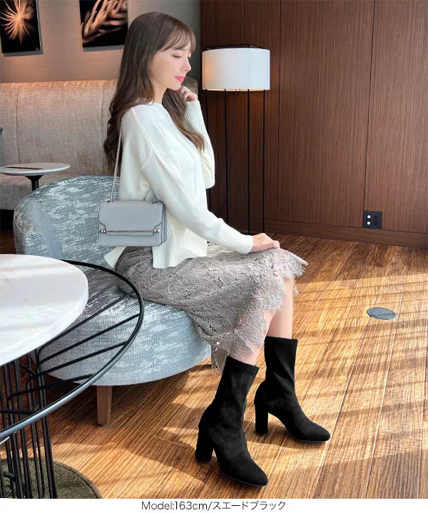 大人女子　ときめきペリーコ　レッドシューズ　アーモンドトゥー 岡部あゆみさんコラボ ］アーモンドトゥショートブーツ [I2454