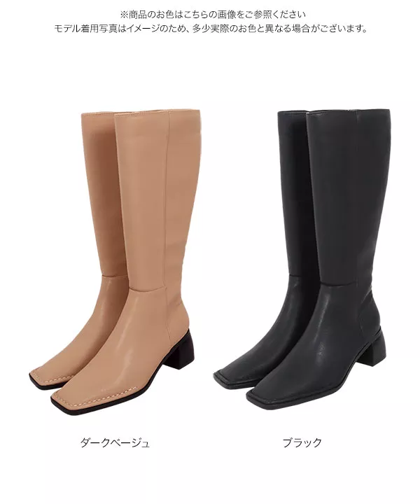 美品　ELENDEEK ゴールド スクエアトゥ ブーティ 11201901-d.jpg