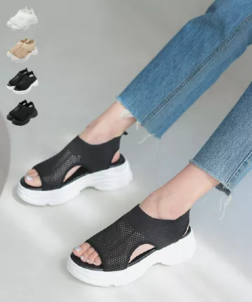 厚底メッシュスポサン [I2547]