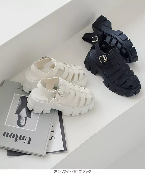 厚底グルカサンダル [I2548] - レディースファッション通販 神戸レタス