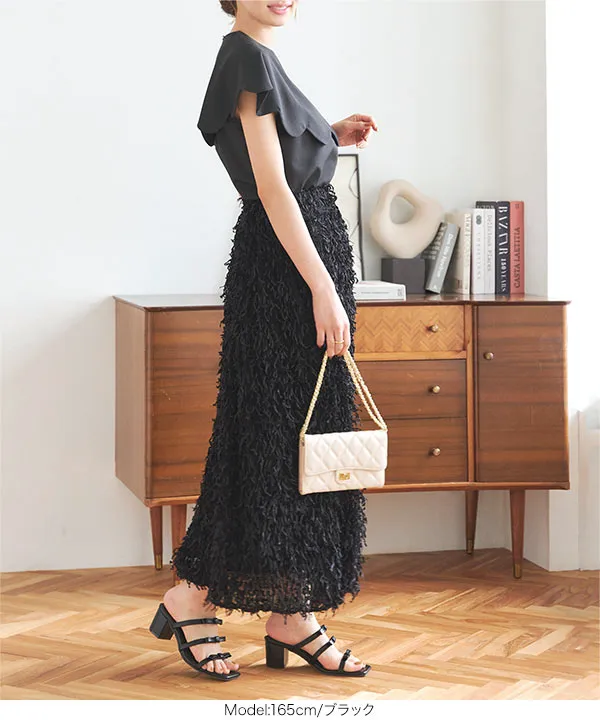 3段リボンミュールサンダル [I2630] - レディースファッション通販