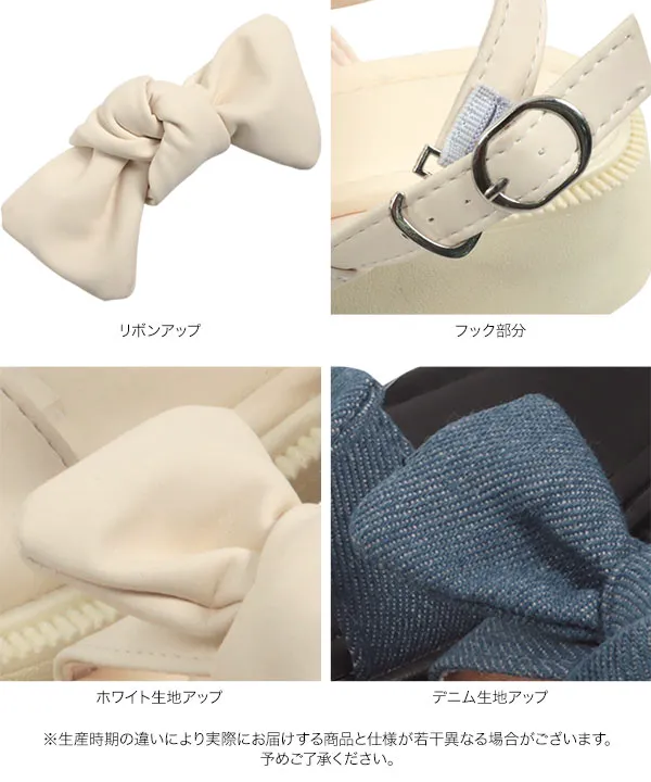 厚底リボンサンダル [I2631] - レディースファッション通販 神戸レタス