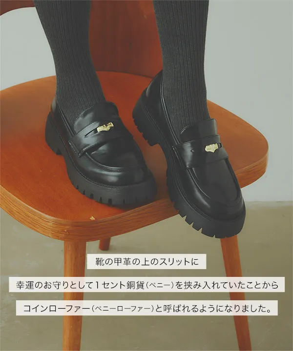 ビットローファー 金具付き ブラック 黒 BLACK 牛革 3.5cmヒール