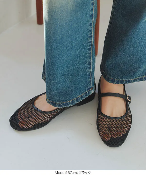 メッシュメリージェーンパンプス [I2645] - レディースファッション