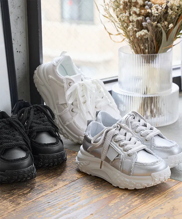 フリンジ厚底スニーカー [I2649] | 特別価格&送料無料 10/12(日