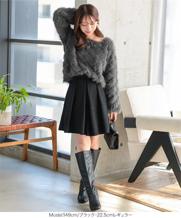 [ Petitle / プチレ ] 足長×幅が選べる ストレッチロングブーツ [I2650]