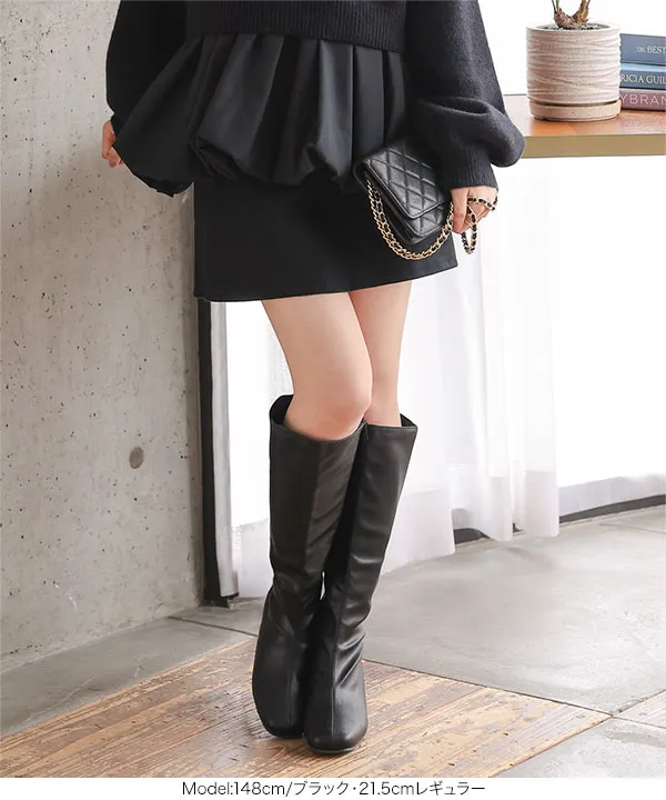 [ Petitle / プチレ ] 足長×幅が選べる ストレッチロングブーツ [I2650]