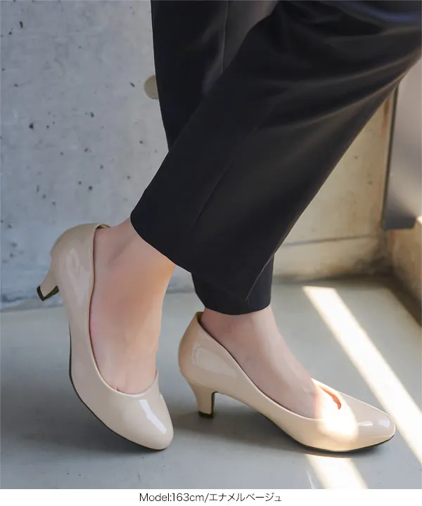 走れる機能系パンプス ] XXS 3Lサイズ ラウンドトゥ5cm [I940