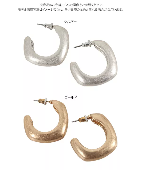 [ eriさんselect ]ボリュームクレセントピアス [J1017]