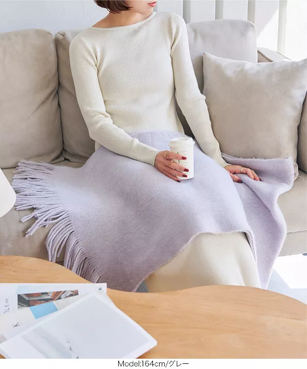 ミンクタッチもっちりストール [J1123] - レディース