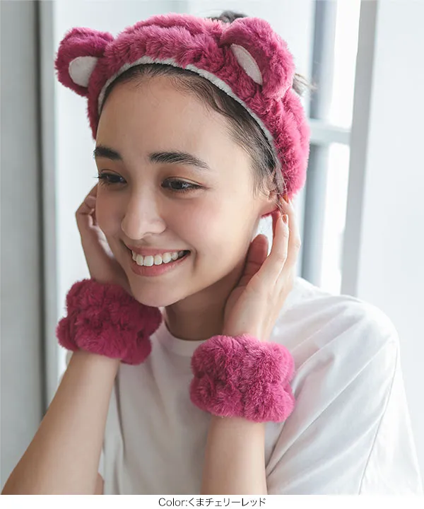 選べる2タイプ 吸水リストバンド&ヘアバンドセット [J1136