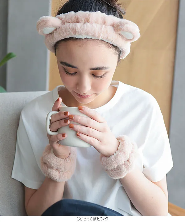 選べる2タイプ 吸水リストバンド&ヘアバンドセット [J1136