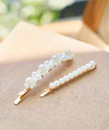 パールヘアピン2点セット [J1151]