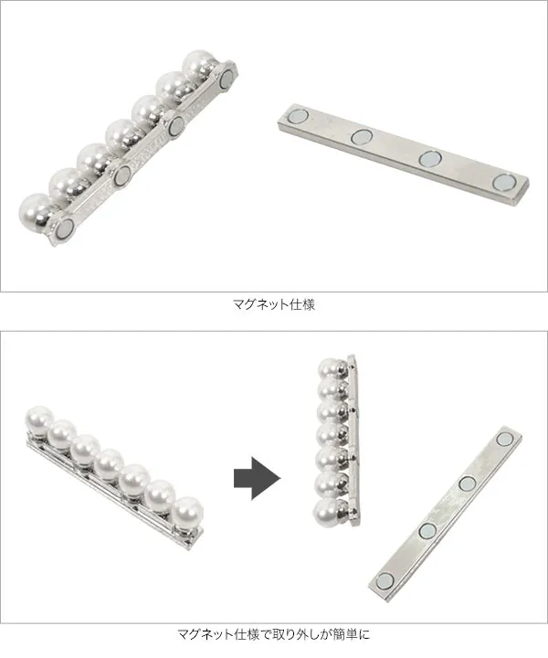 パールマグネットブローチ [J1168] - レディースファッション